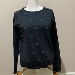 Old Navy small Black Sequin Women's lightweight sweatshirt